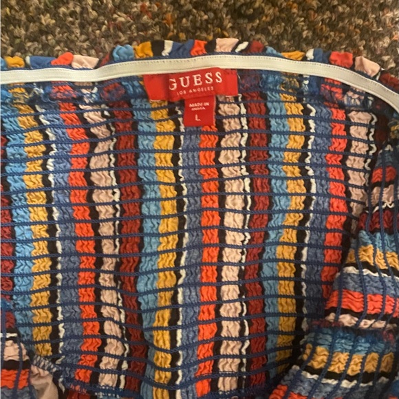 Colourful Large Off the Shoulder Guess Dress - Picture 3 of 3